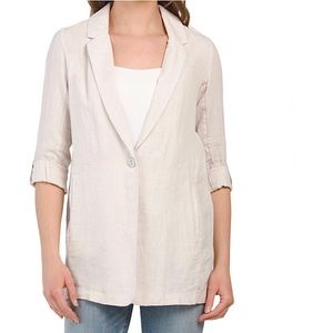 Halston Oversized Linen Blazer NWT